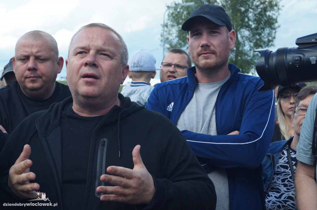 Protest mieszkańców na ul. Płockiej