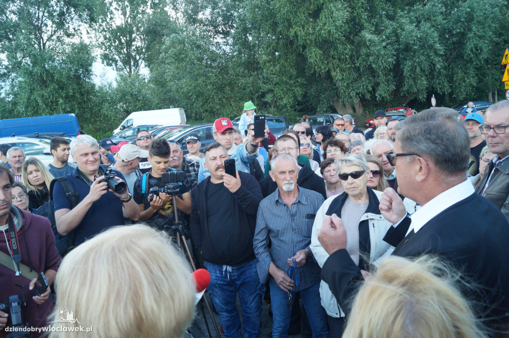 Protest mieszkańców na ul. Płockiej