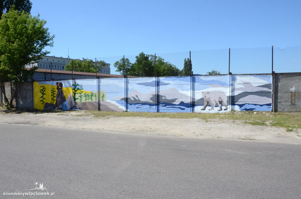 Mural na ścianie chłodni już gotowy