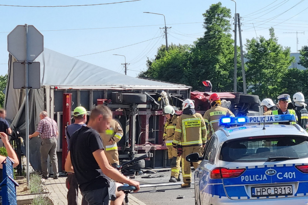Wypadek na ul. Kościuszki w Kowalu