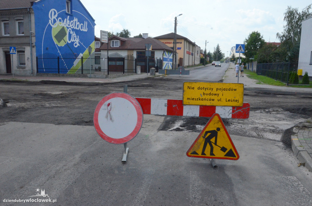 Remont jezdni na ul. Leśnej