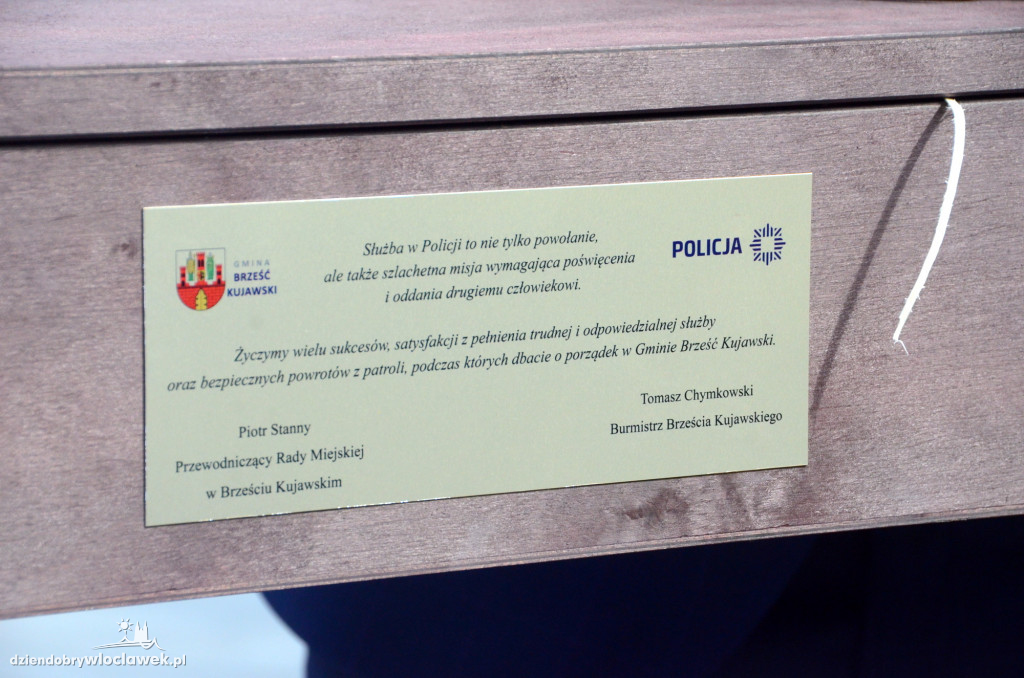 Uroczyste otwarcie posterunku policji w Brześciu Kuj.