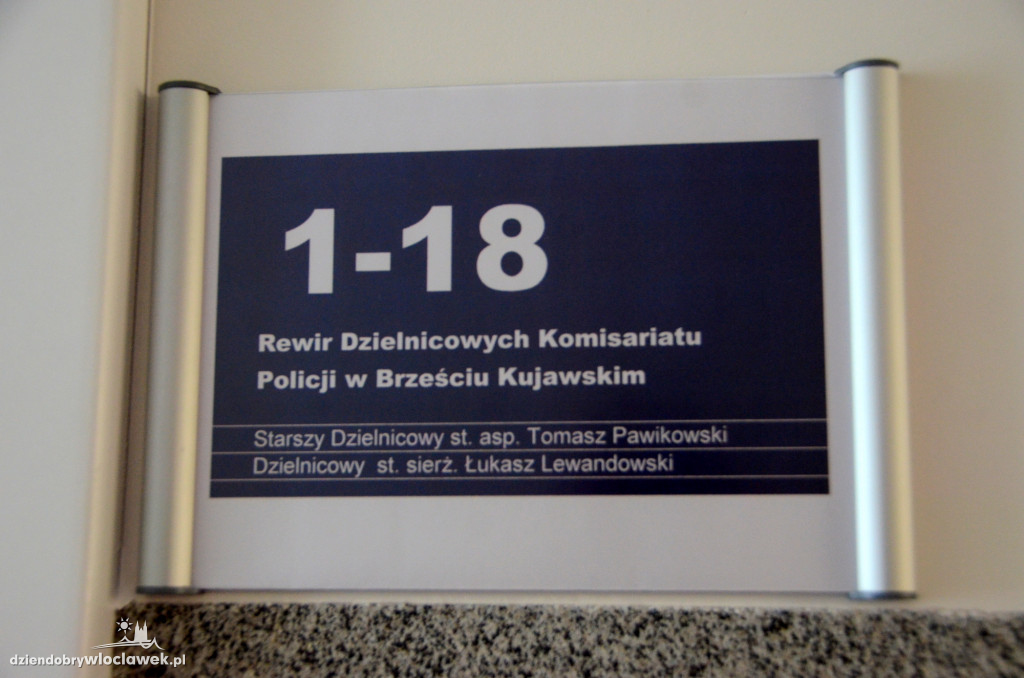 Uroczyste otwarcie posterunku policji w Brześciu Kuj.
