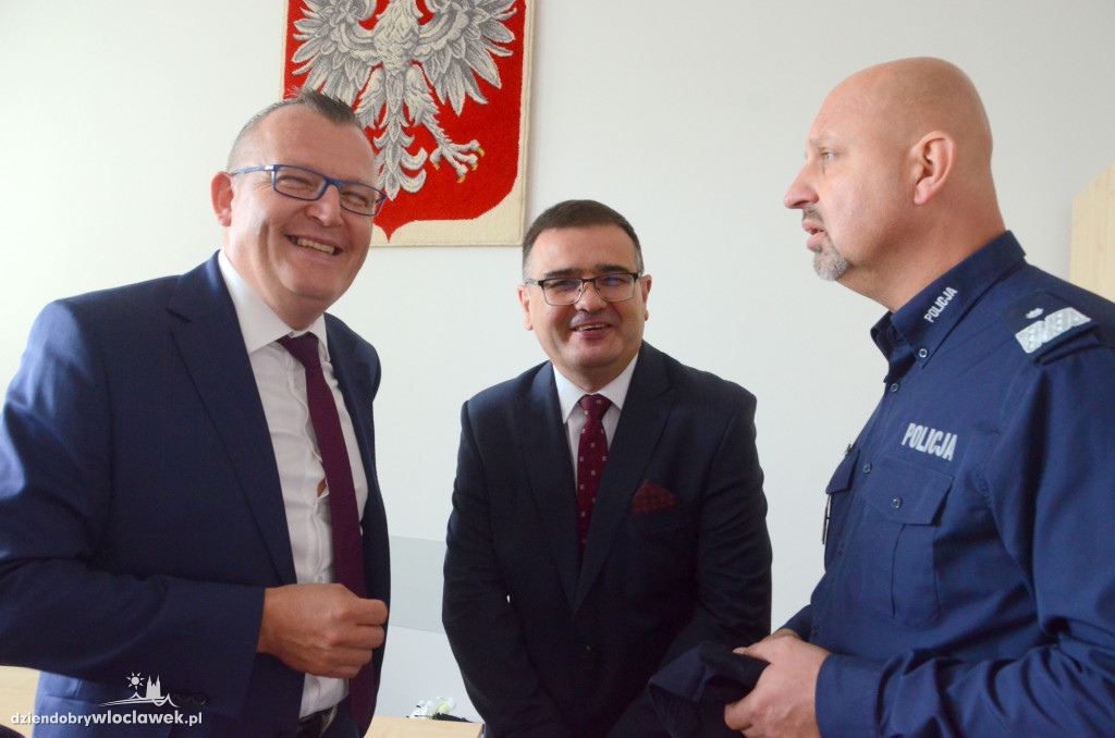 Uroczyste otwarcie posterunku policji w Brześciu Kuj.