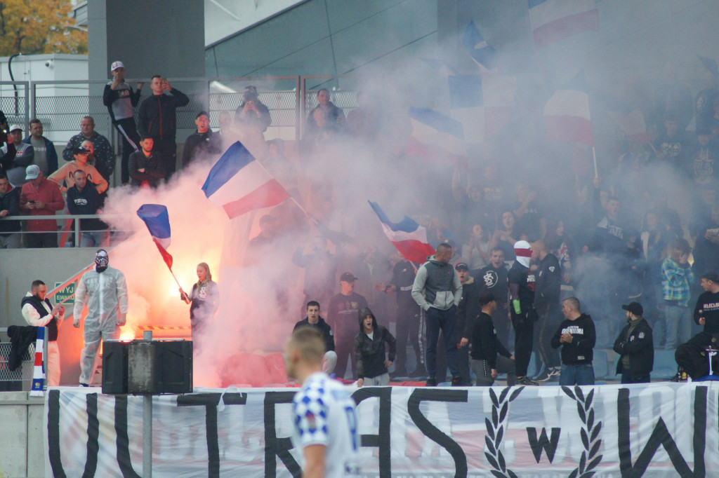Kibice na meczu Włocłavia vs Elana