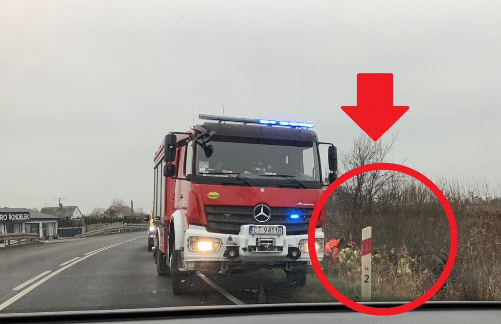 Dachowanie na drodze Włocławek-Lipno