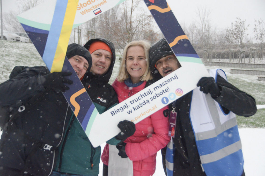 Śnieżny parkrun na Słodowie