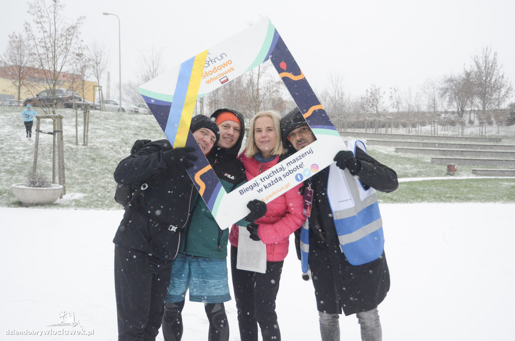 Śnieżny parkrun na Słodowie