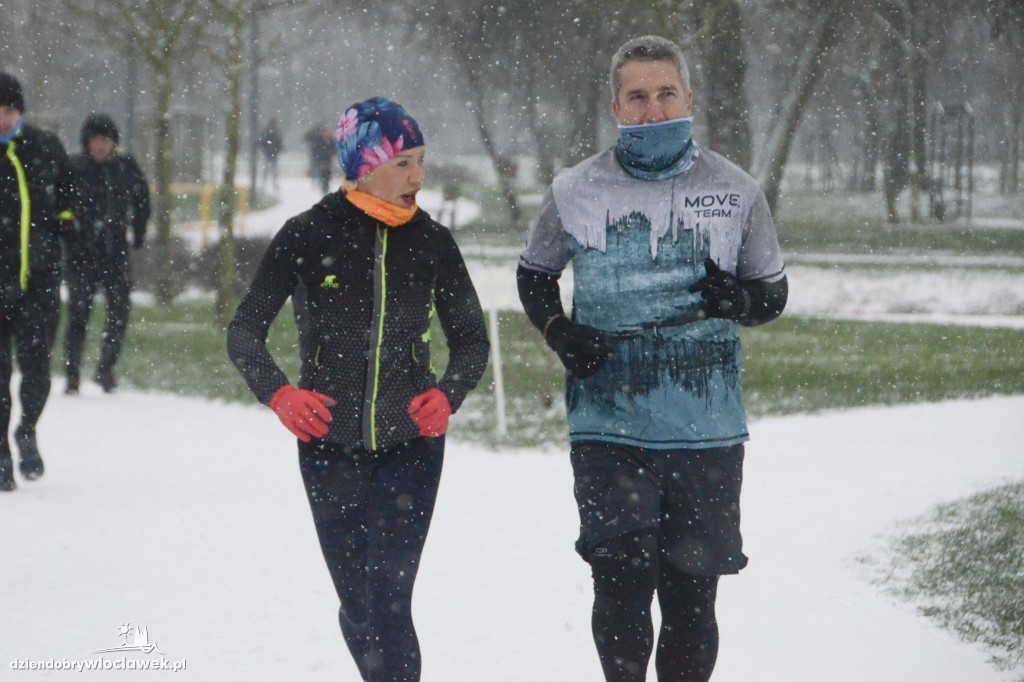 Śnieżny parkrun na Słodowie