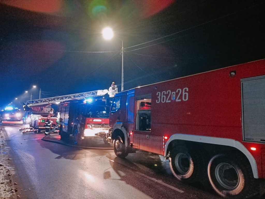 Pożar poddasza w Kowalu