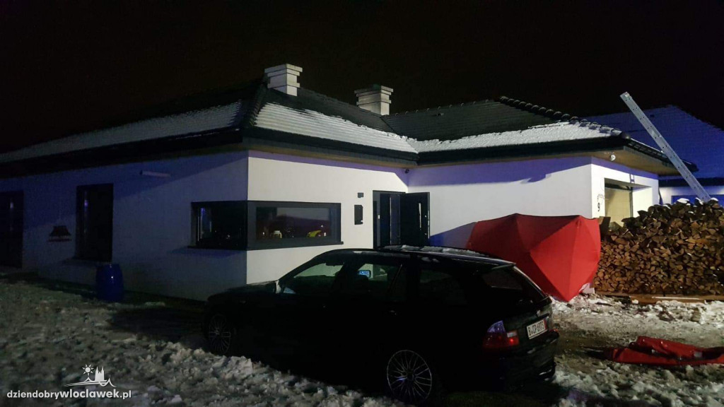 Pożar garażu w Brześciu Kujawskim