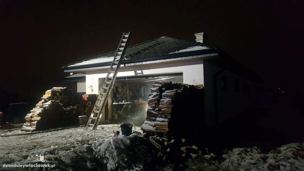 Pożar garażu w Brześciu Kujawskim