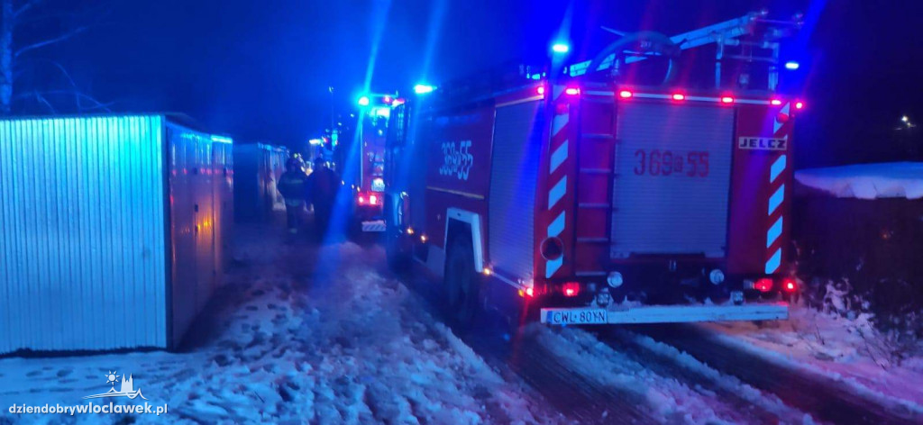 Pożar garażu w Brześciu Kujawskim