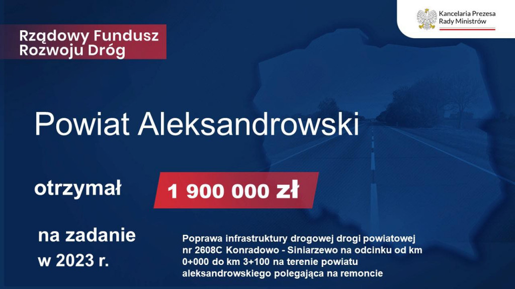 Dotacje na drogi przyznane