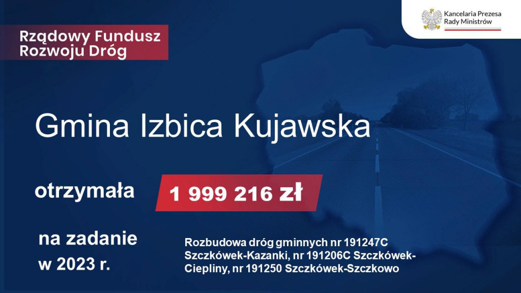 Dotacje na drogi przyznane
