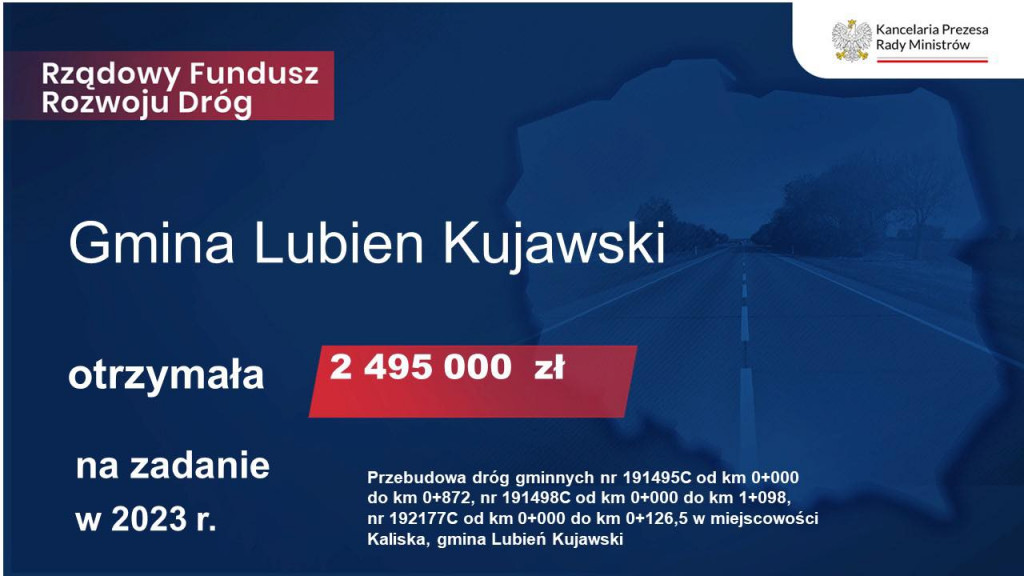 Dotacje na drogi przyznane