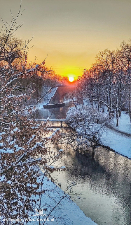 Zdjęcia zimowego Włocławka