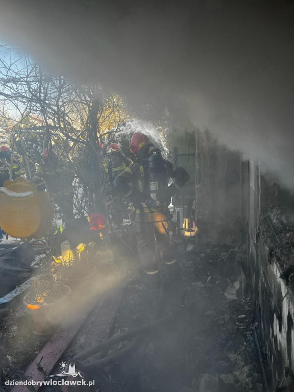 Pożar na terenie ROD przy Kapitulnej