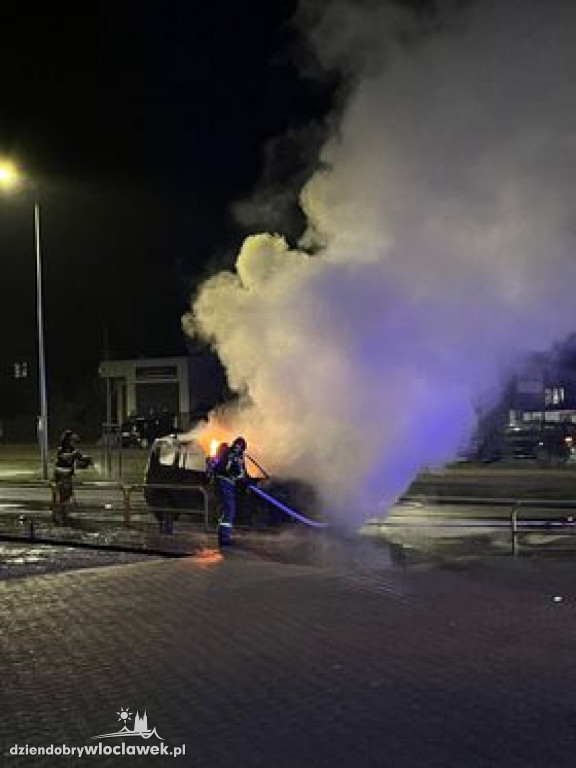 W Michelinie spłonął samochód osobowy
