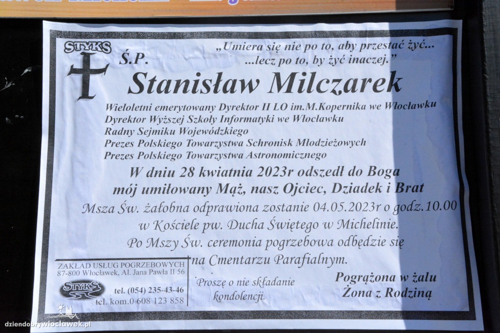 Pogrzeb byłego dyrektora LO im. Kopernika