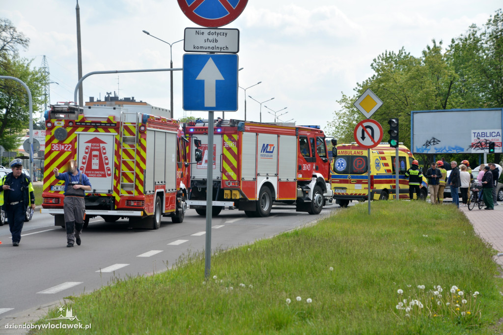 Kraksa na skrzyżowaniu Kruszyńskiej z Planty