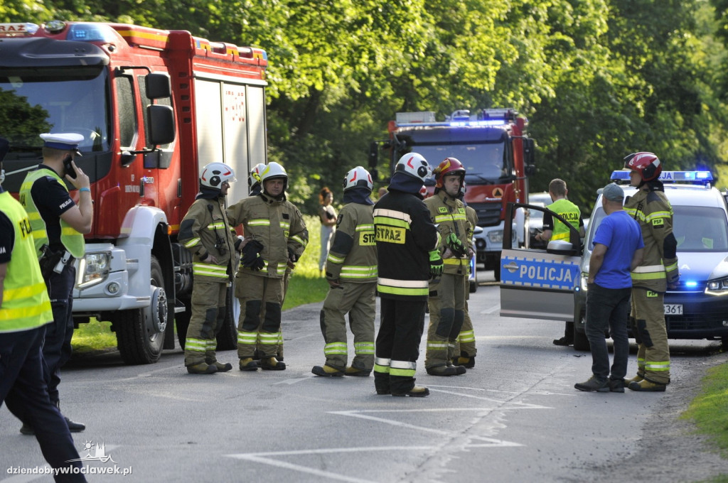 Tragiczny wypadek motocyklisty w Leniach Wielkich