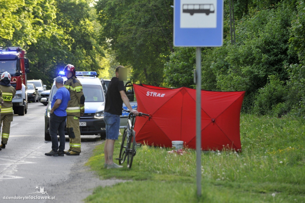 Tragiczny wypadek motocyklisty w Leniach Wielkich