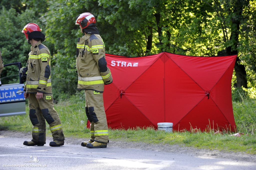 Tragiczny wypadek motocyklisty w Leniach Wielkich