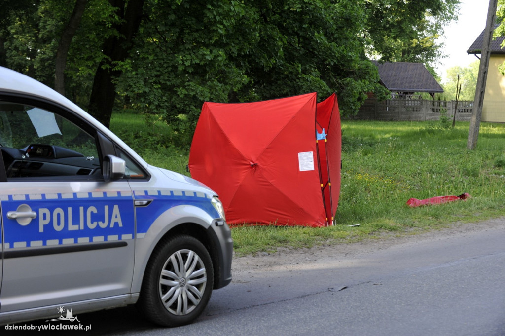 Tragiczny wypadek motocyklisty w Leniach Wielkich
