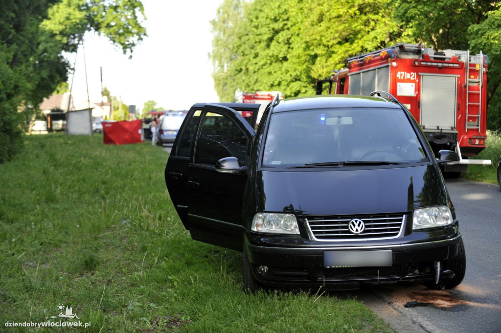 Tragiczny wypadek motocyklisty w Leniach Wielkich