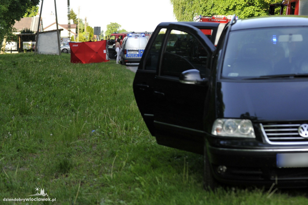 Tragiczny wypadek motocyklisty w Leniach Wielkich