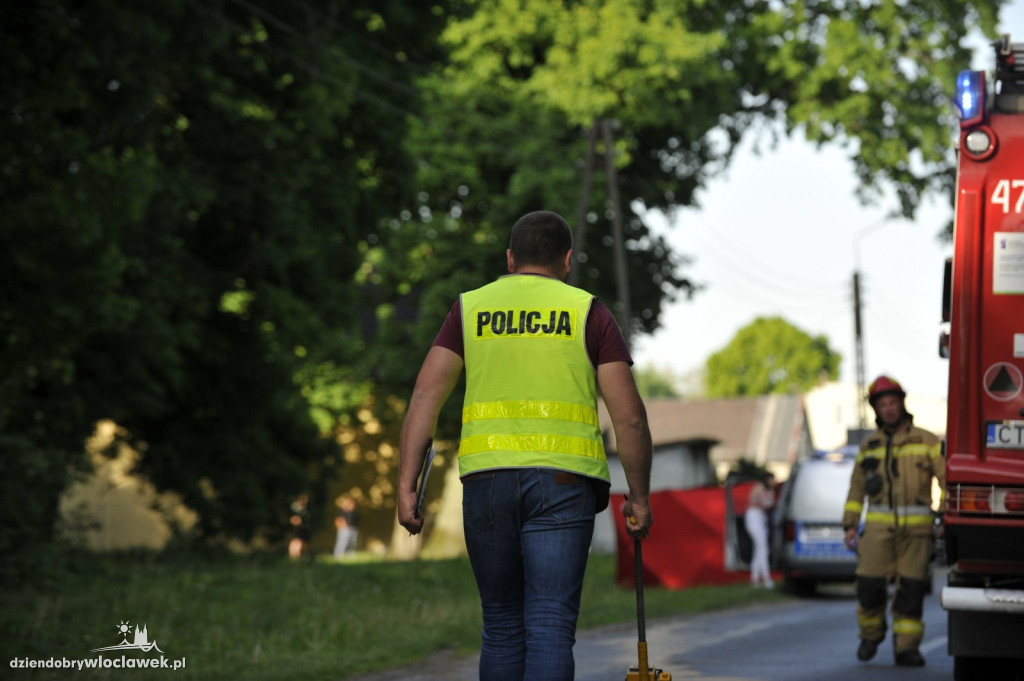 Tragiczny wypadek motocyklisty w Leniach Wielkich