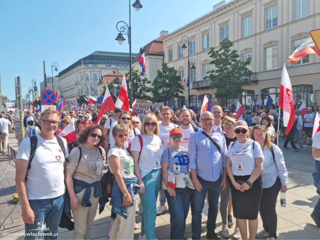 Włocławianie na marszu w Warszawie