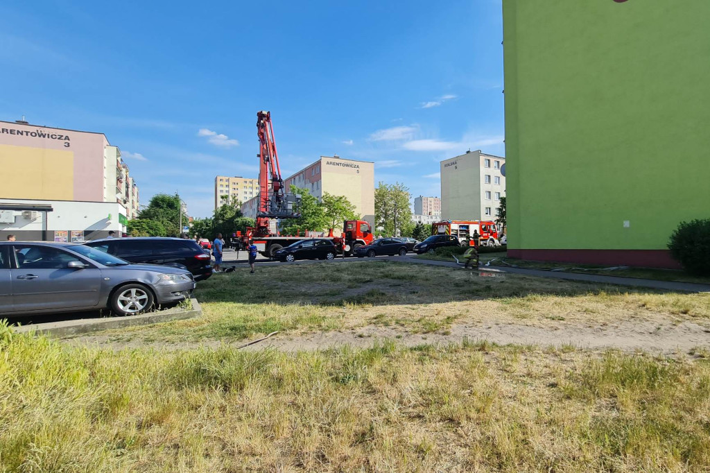 Pożar na ul. Kolskiej we Włocławku