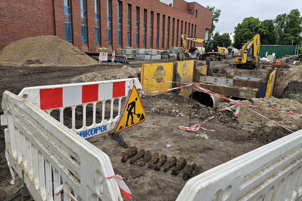 10 niewybuchów na terenie budowy sądu