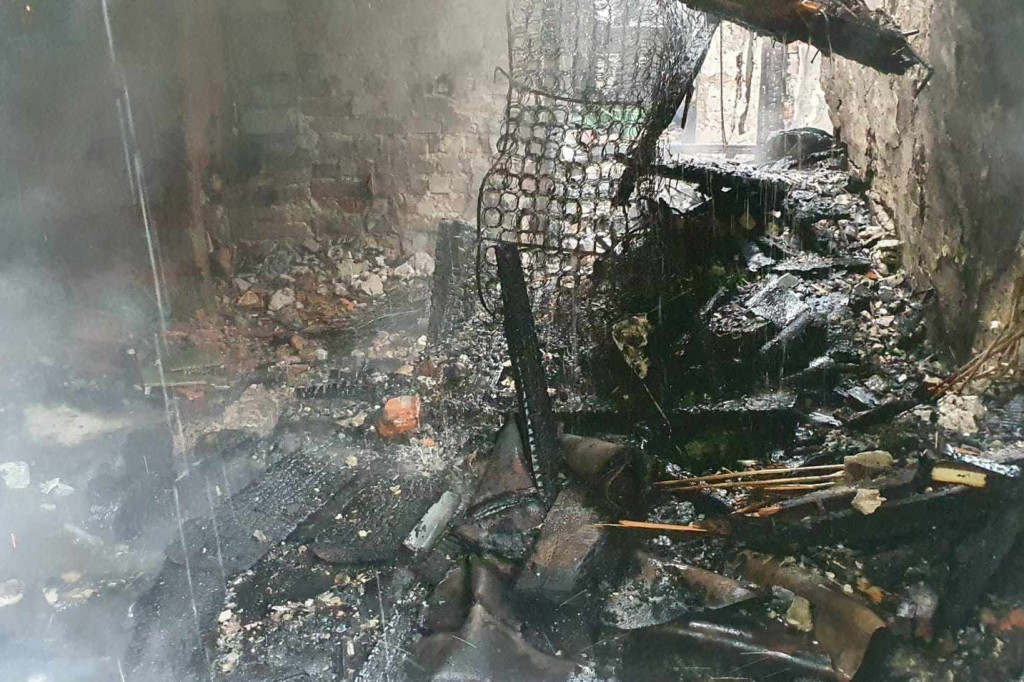 Pożar pustostanu przy ul. Żytniej