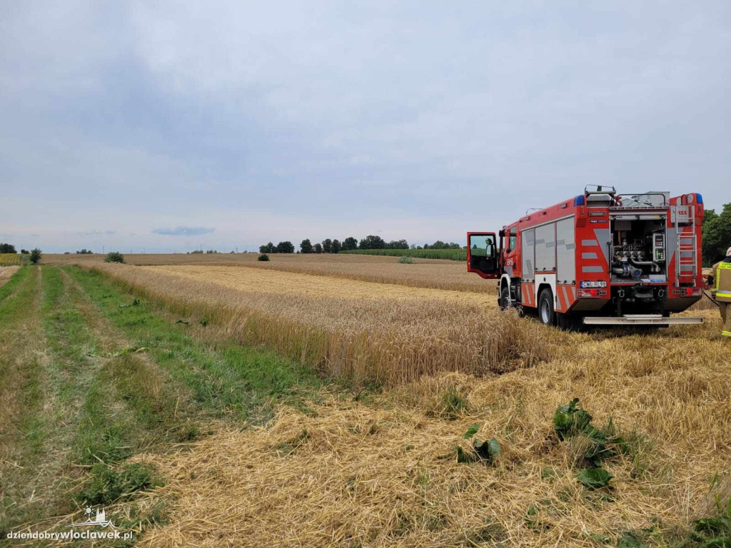Pożar kombajnu w regionie