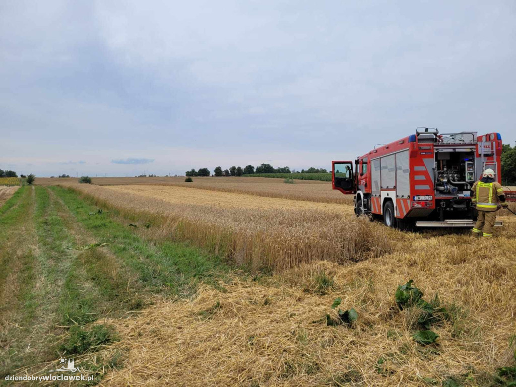 Pożar kombajnu w regionie