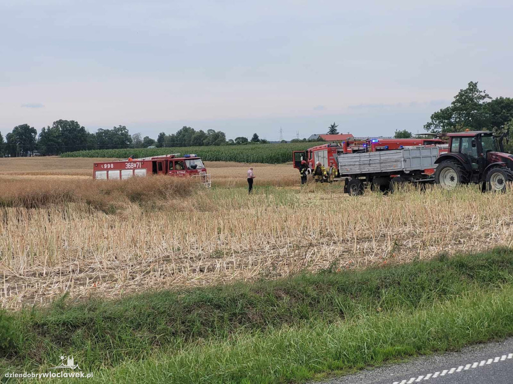 Pożar kombajnu w regionie