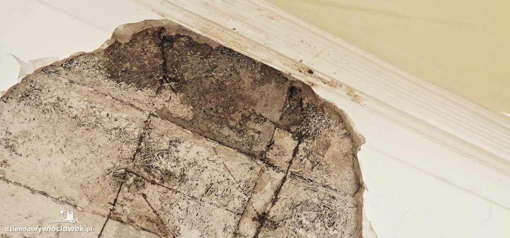 Fragment sufitu odpadł w LMK