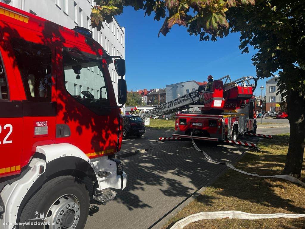 Ćwiczenia straży w Urzędzie Skarbowym
