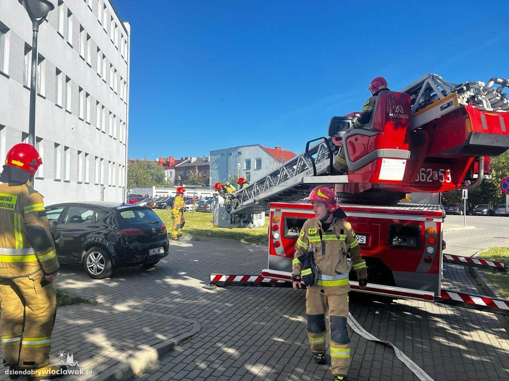 Ćwiczenia straży w Urzędzie Skarbowym