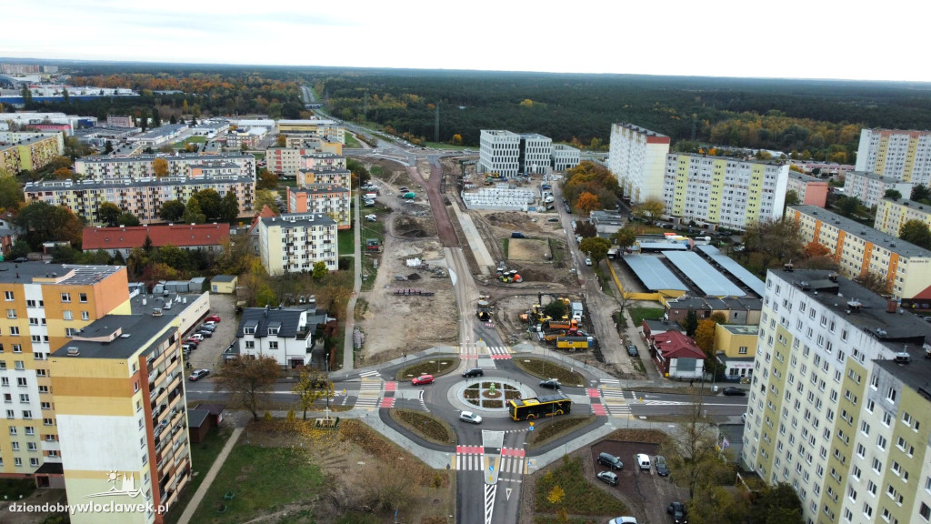 Nowe rondo na Południu z lotu ptaka