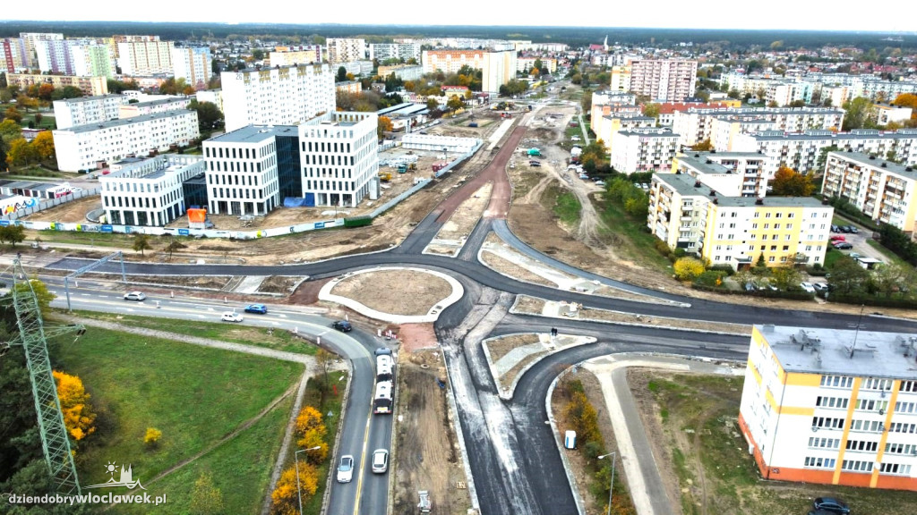 Nowe rondo na Południu z lotu ptaka