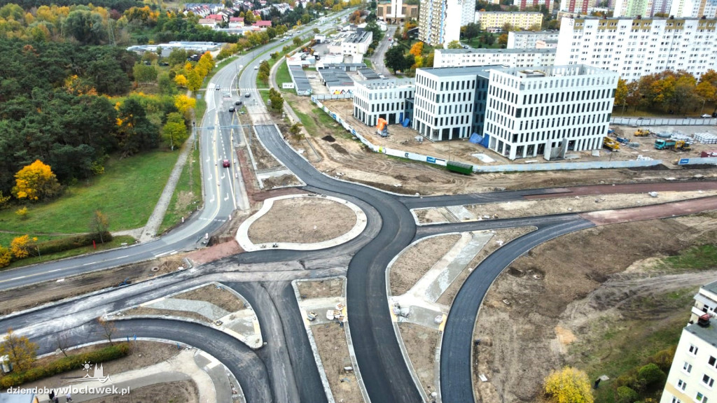 Nowe rondo na Południu z lotu ptaka