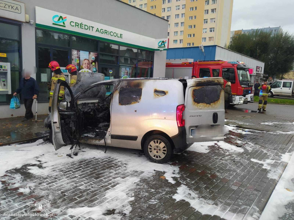 Pożar auta na ulicy Kaliskiej