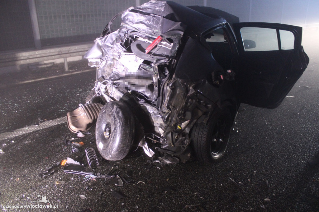Kolizja na 208. kilometrze autostrady A1