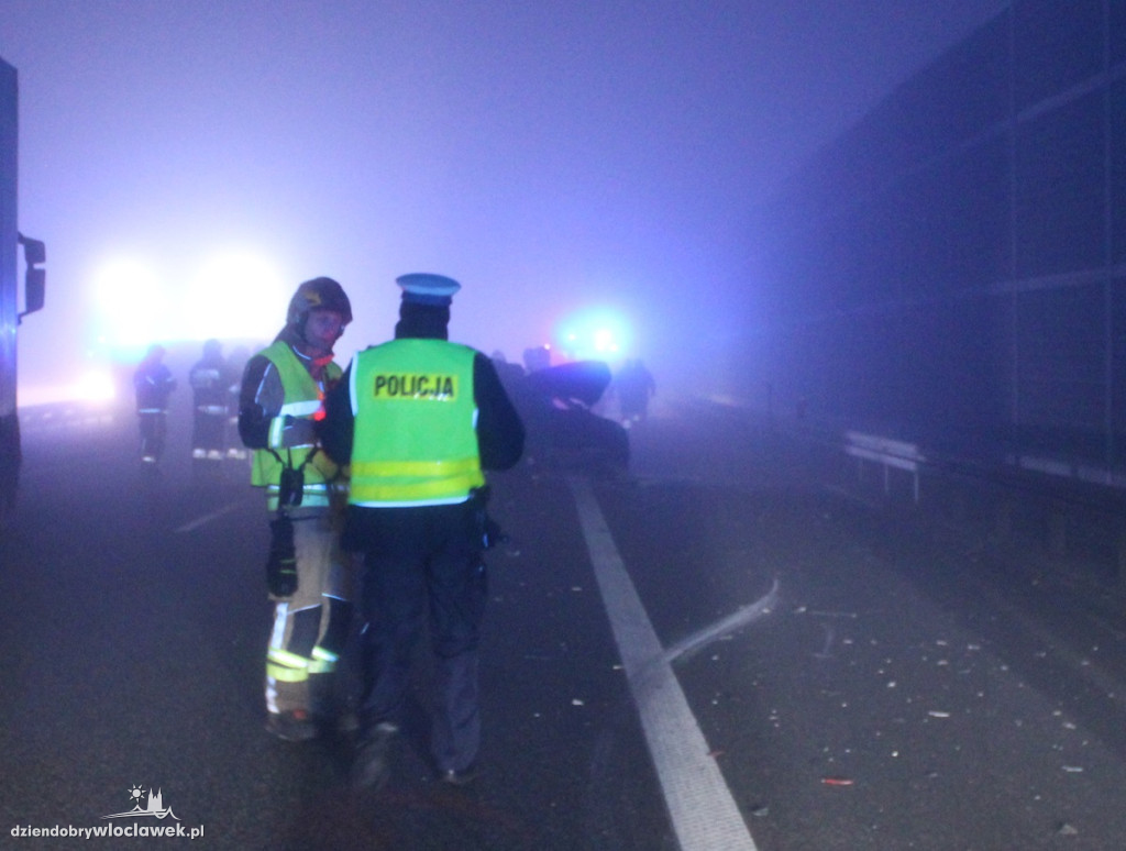 Kolizja na 208. kilometrze autostrady A1