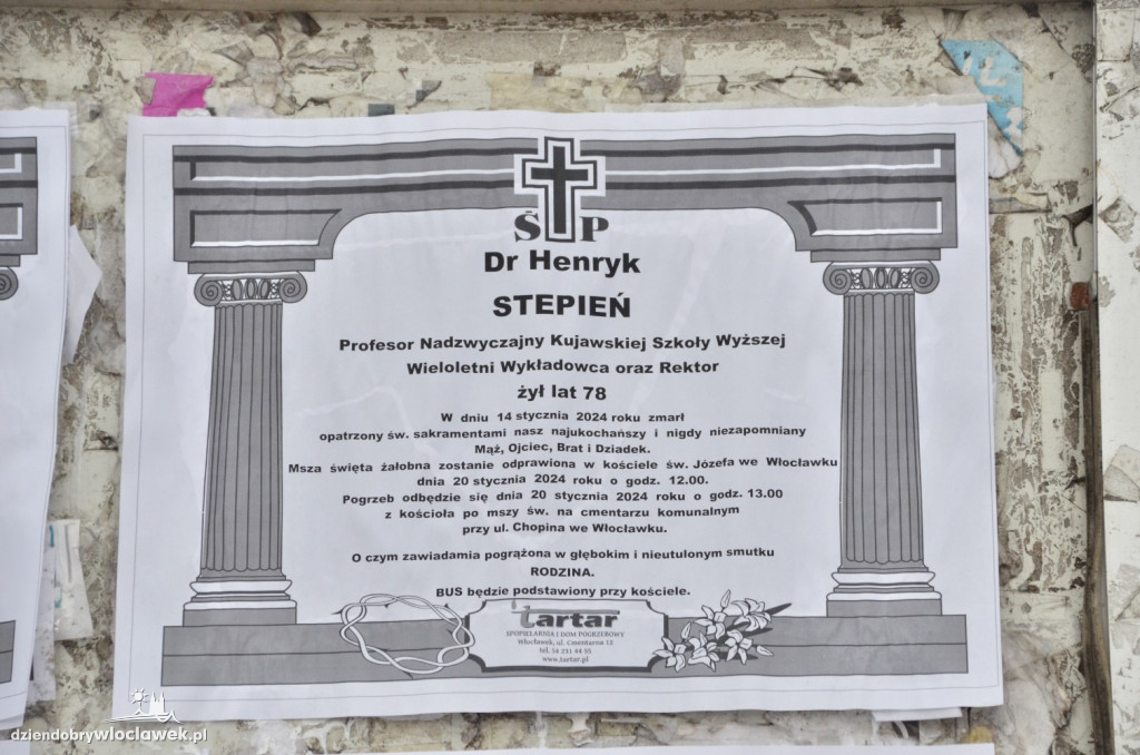 Pogrzeb Henryka Stępnia, byłego rektora KSW