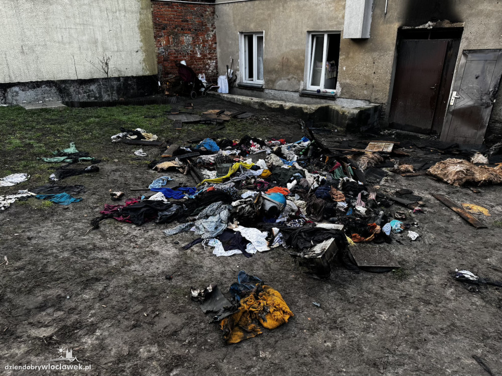 Pożar kamienicy przy ul. Lipnowskiej